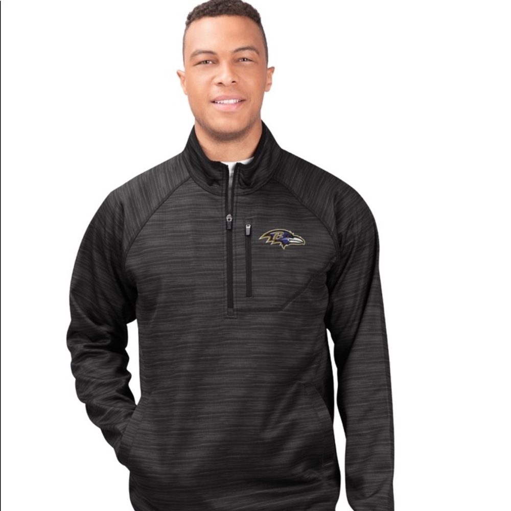 Baltimore Ravens 1/2 zip pullover Large NWT!!